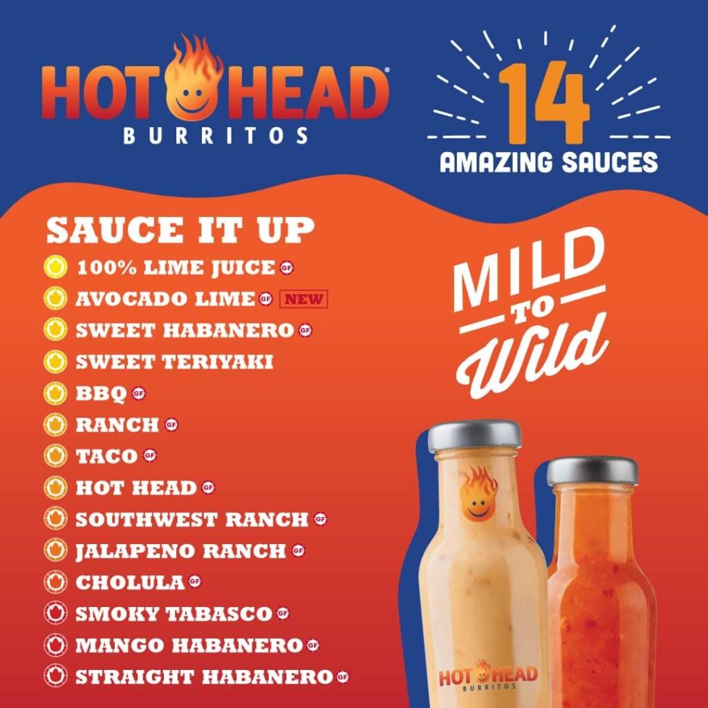 hot head burritos sauces